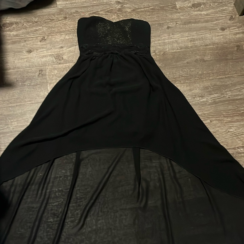 Black dress short in the front and long in the back brand new